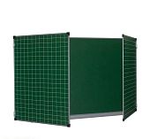 Распашная меловая магнитная доска, 300х100 см, разлинованная