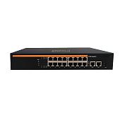 IP POE Коммутатор switch свитч 19 портов 10+2+1SFP Mantella 200 W ВАТТ