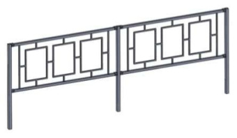 Пешеходное ограждение бетонируемое 2 метра 2000х850мм