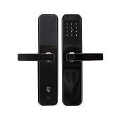 Умный электронный интеллектуальный биометрический смарт замок для входной двери Mantella отпечаток пальца, ключ, карта, Wi-fi, приложение Tuya Smart Bluetooth черный